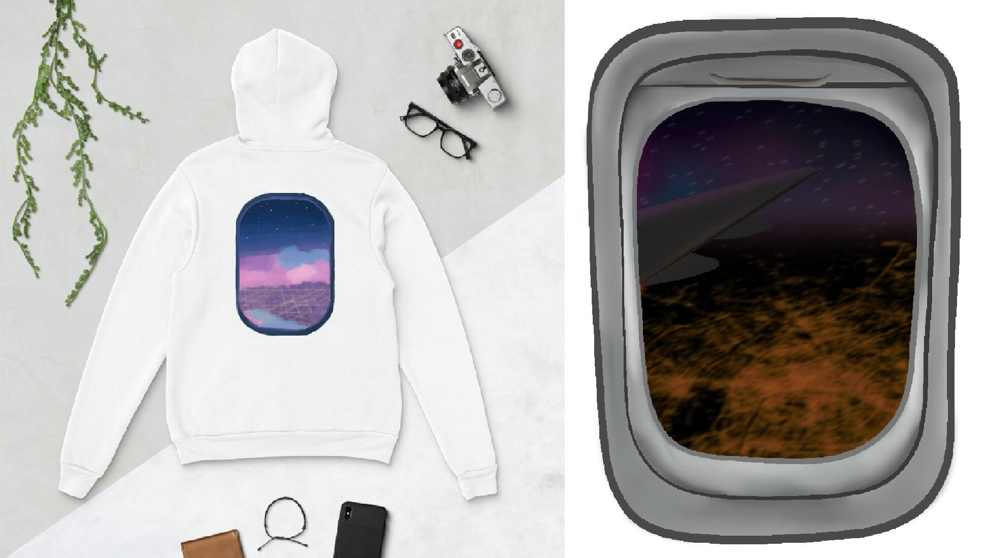 'Airline' Merchandise Design (2019) & Redesign (2022)